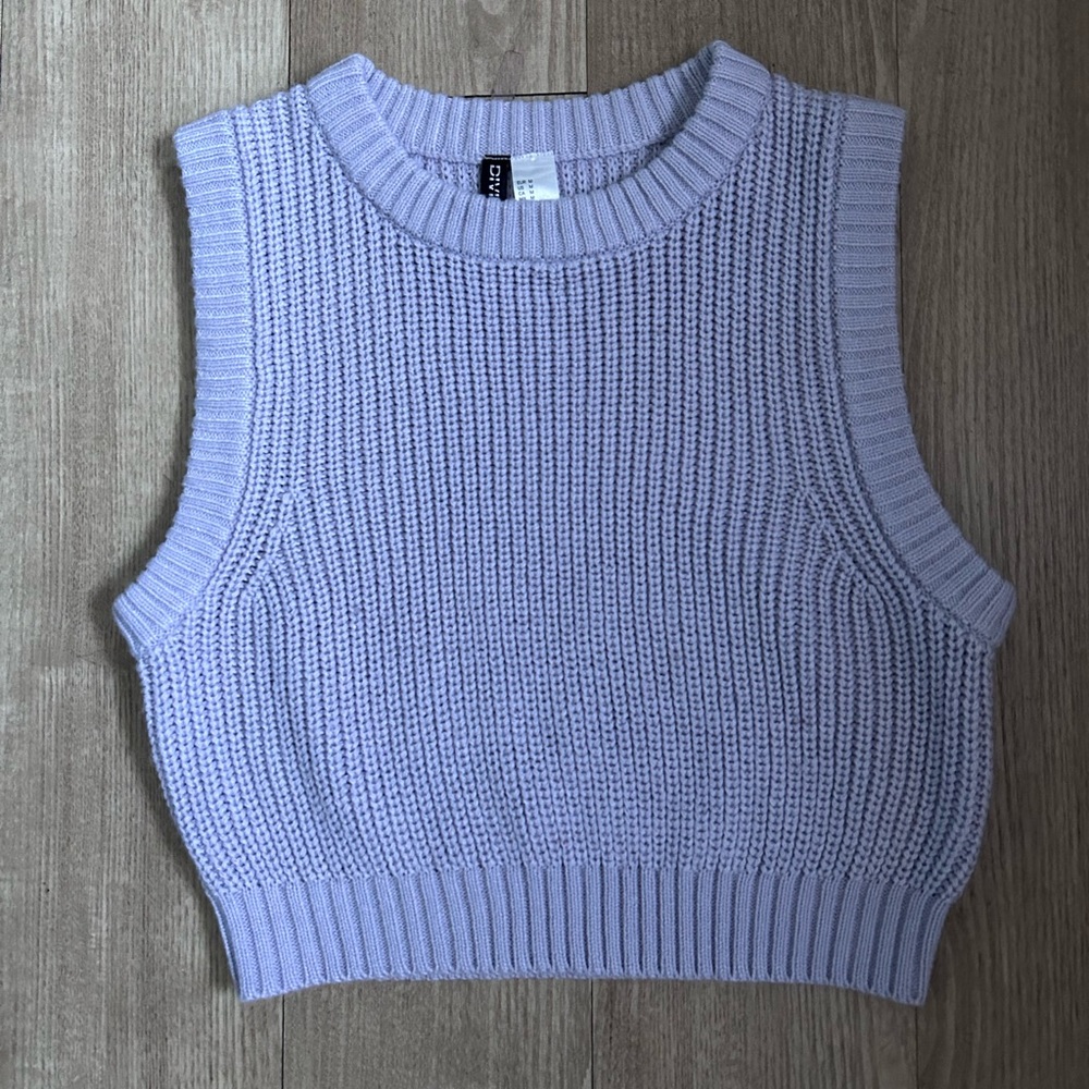 Lavender Sleeveless Knit Top